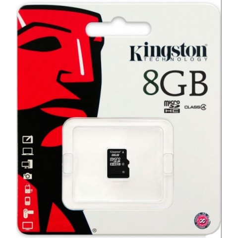 Micro Secure Digital Card Kingston, 8GB, Clasa 4, fara adaptor