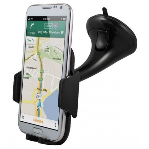Suport auto universal Omega, rotativ, smartphone sau GPS, negru 